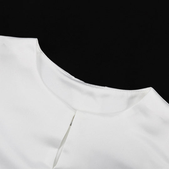 Damen Stylische Bluse mit Puffärmeln R&B