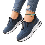 Damen Komfortable Slip-On Sneakers mit dämpfender Sohle und atmungsaktiver Oberfläche R&B