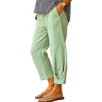 Damen Weite Leinenhose