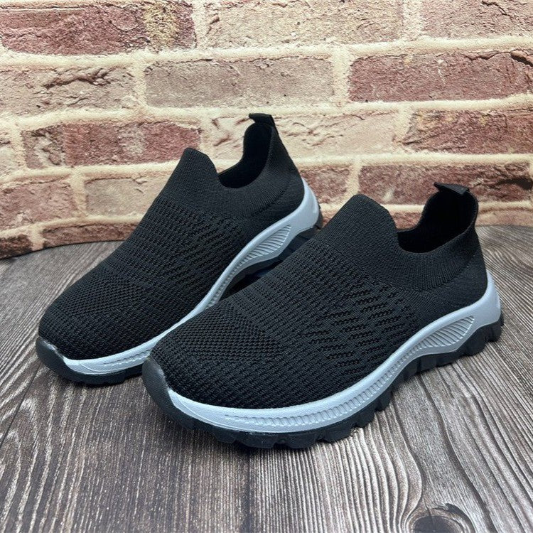 Damen Sportliche Slip-On Sneakers mit atmungsaktiver Mesh-Oberfläche R&B