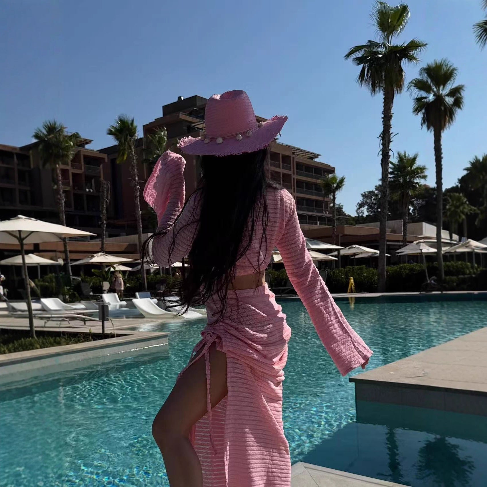 Damen bezauberndes strandtaugliches Outfit mit Cropped Top und Maxiröcke