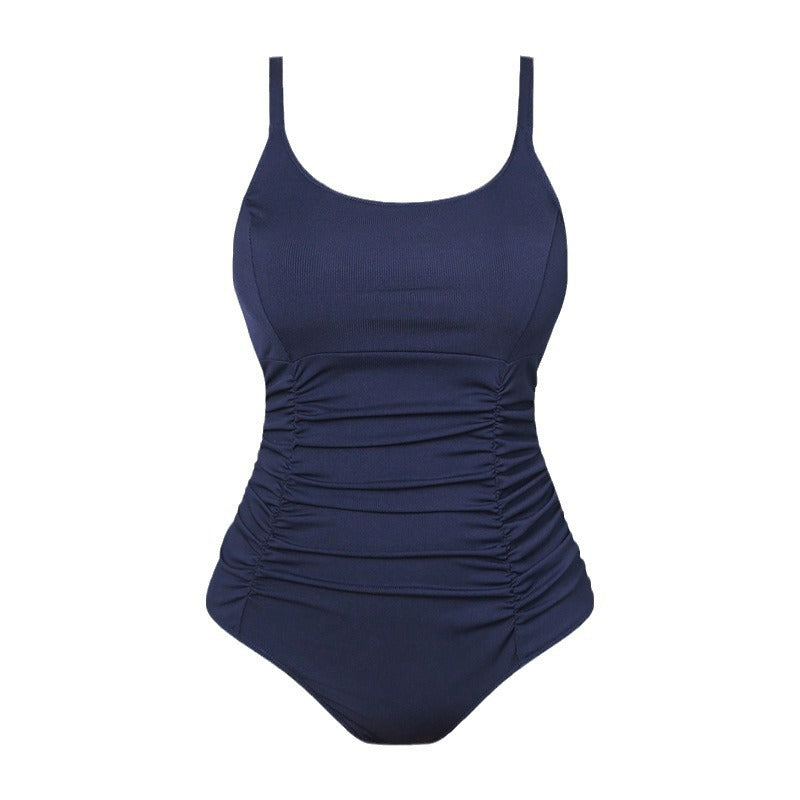 Damen Einteiler Badeanzug mit raffiniertem Rüschendesign R&B
