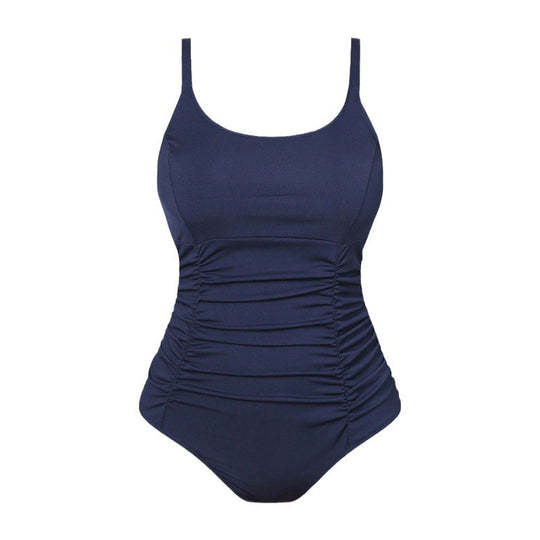 Damen Einteiler Badeanzug mit raffiniertem Rüschendesign R&B