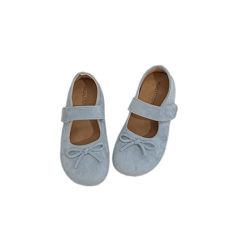Damen Ballerinas mit praktischem Klettverschluss und verspieltem Schleifendetail EB