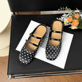 Damen Elegante Ballerinas mit dekorativen Schnallen und gepunktetem Design