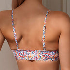 Damen Triangel-Bikini-Set mit floralem Design und eleganten Trägern