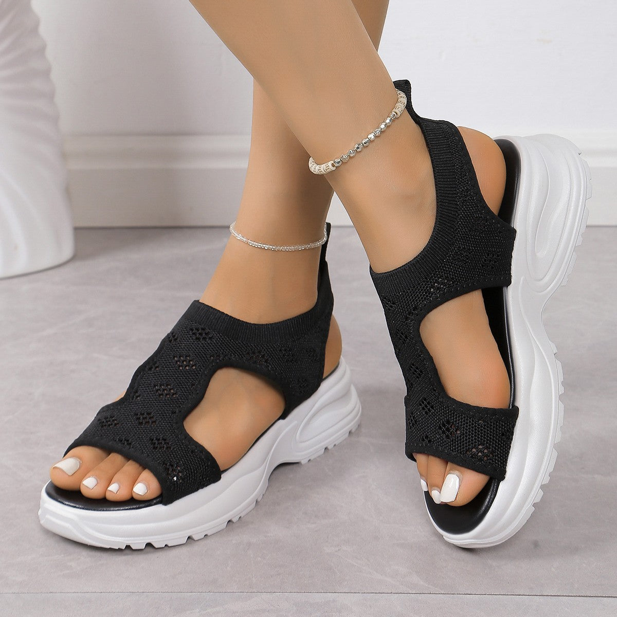 Damen Komfortable Sportsandalen mit atmungsaktivem Obermaterial und rutschfester Sohle R&B