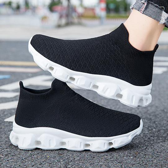 Damen Sportliche und atmungsaktive Slip-On Sneakers mit rutschfester Sohle R&B