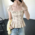 Damenbluse mit floralem Design und Rüschenärmeln R&B
