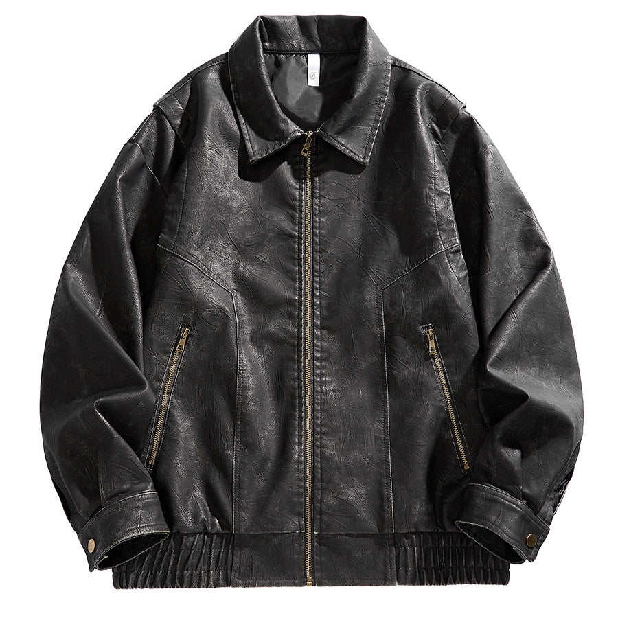 Herren kurz geschnittene jacke mit elastischem Bund und Taschen R&B