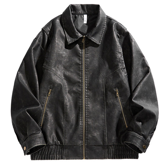 Herren kurz geschnittene jacke mit elastischem Bund und Taschen R&B