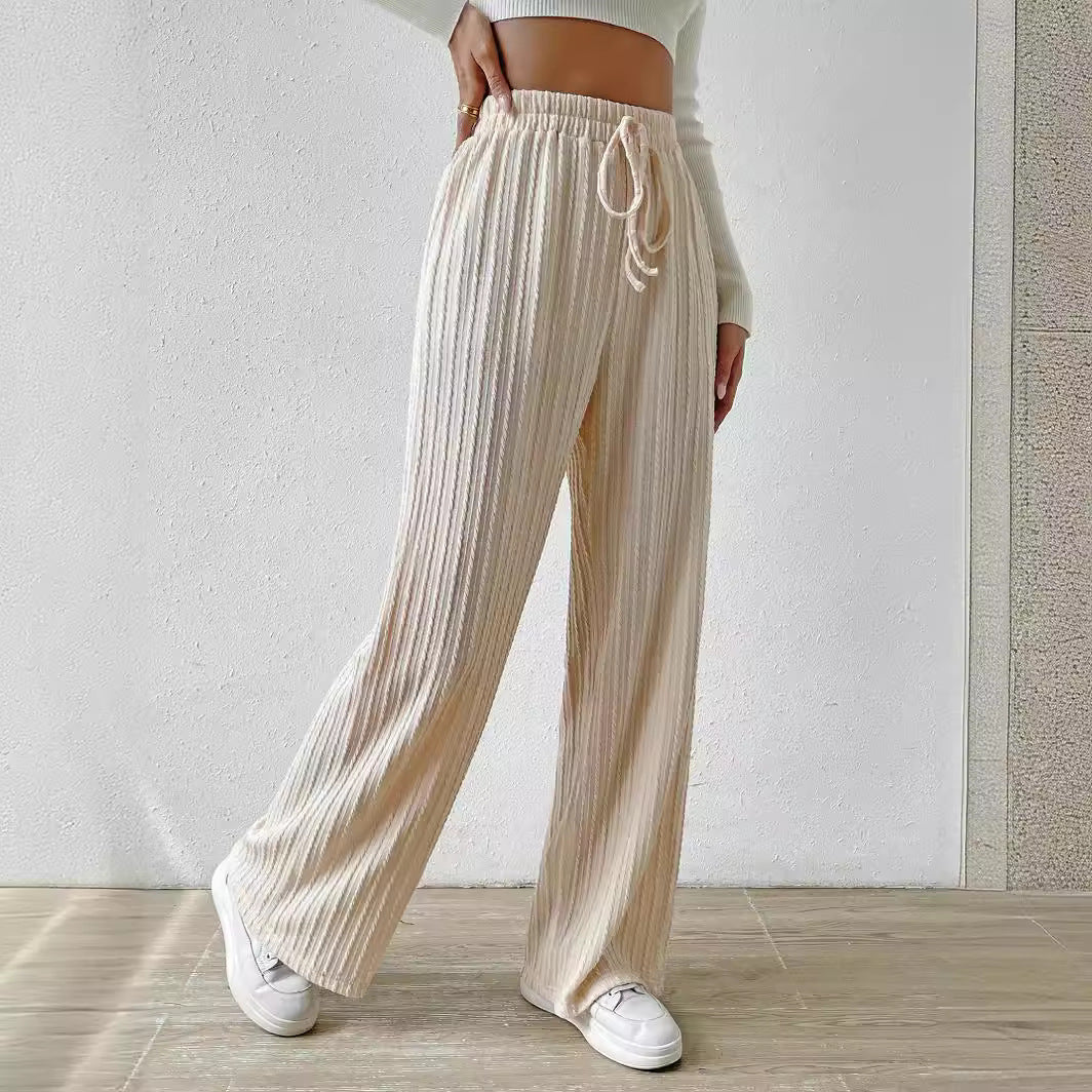 Damen Weite Freizeithose mit elastischem Bund und Raffungen R&B