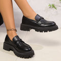 Damen Mokassins mit robustem Plateau und elegantem Riemendesign R&B