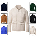 Herren Strickpullover mit Halb-Zip und strukturiertem Muster R&B