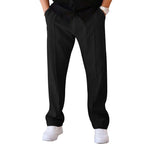 Herren elegante Freizeithose mit seitlichen Eingrifftaschen und geradem Schnitt R&B