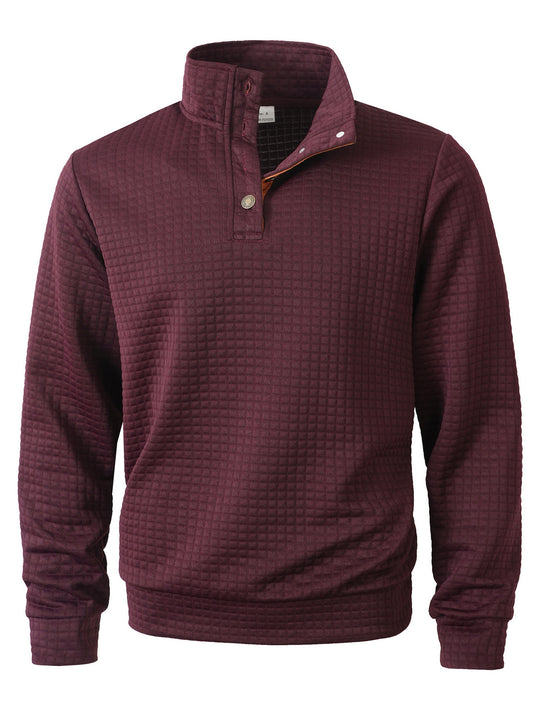 Herren stylischer Pullover mit modischem Stehkragen R&B