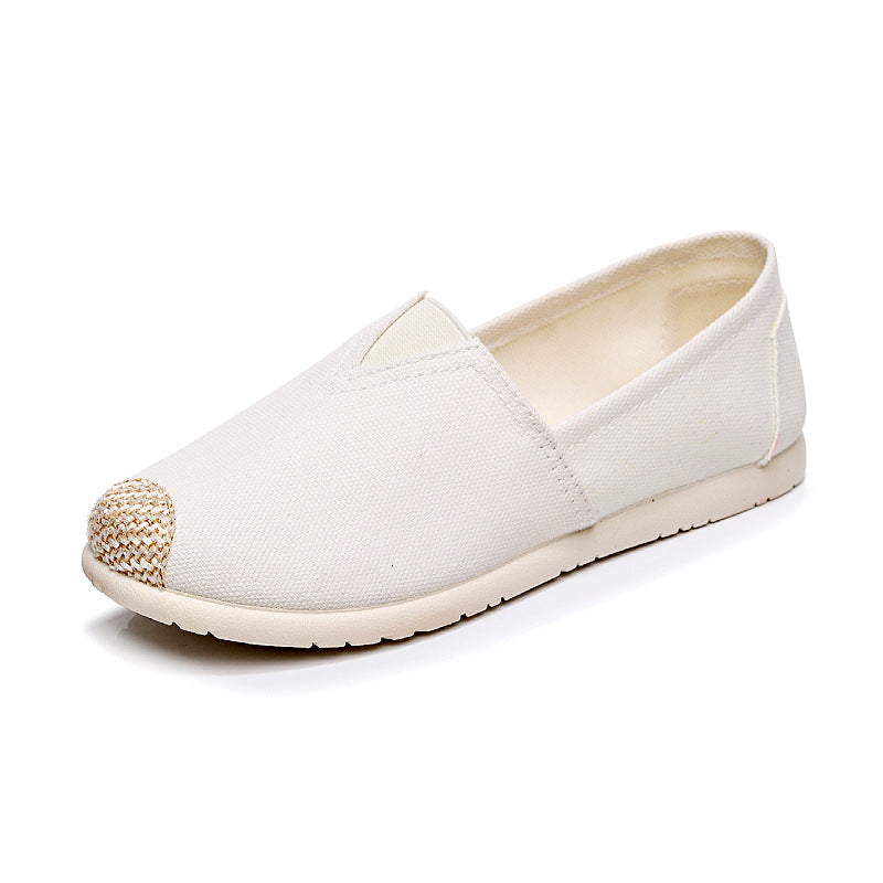 Damen Slip-On Schuhe mit floralem Stickdesign und rutschfester Sohle