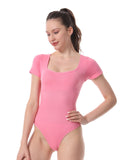 Damen Sportlicher Body mit kurzem Arm und innovativem Rippdesign R&B