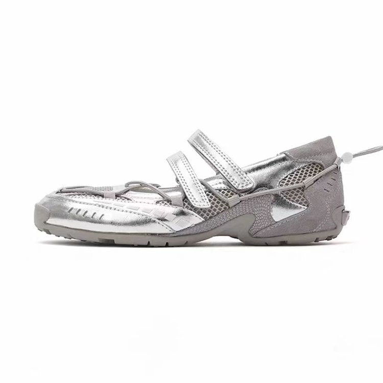 Damen modische Halbschuhe mit praktischem Klettverschluss und atmungsaktiver Mesh-Oberfläche R&B