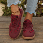 Damen Sportliche Sneakers mit bequemer samtiger Oberfläche und trendigem Grafikdesign R&B