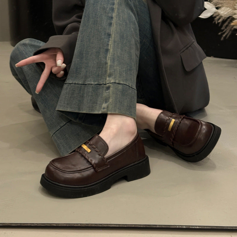 Damen Loafers mit komfortabler Sohle und modischem Riemen R&B