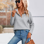 Damen Hochwertiger Pullover mit strukturiertem Stehkragen R&B
