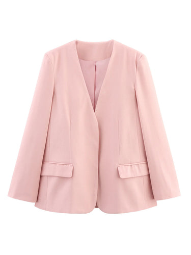 Damen modischer Blazer ohne Verschluss mit eleganter Silhouette R&B