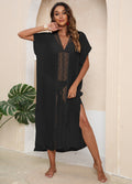 Damen eleganter Strandüberwurf mit Häkelakzenten R&B