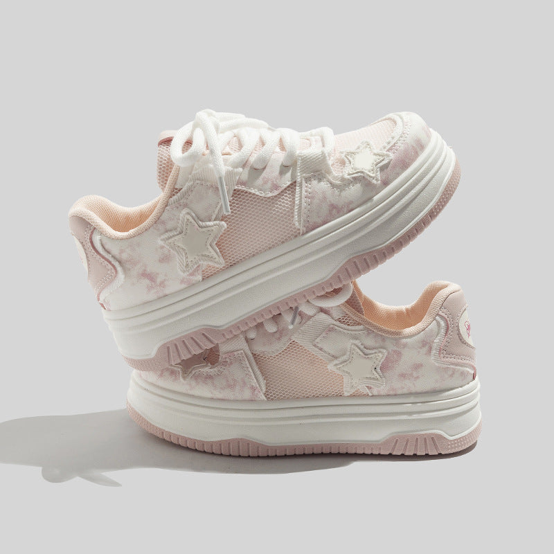 Damen Sneakers im sportlichen Style mit dekorativem Sternen-Muster und atmungsaktiven Obermaterialien R&B
