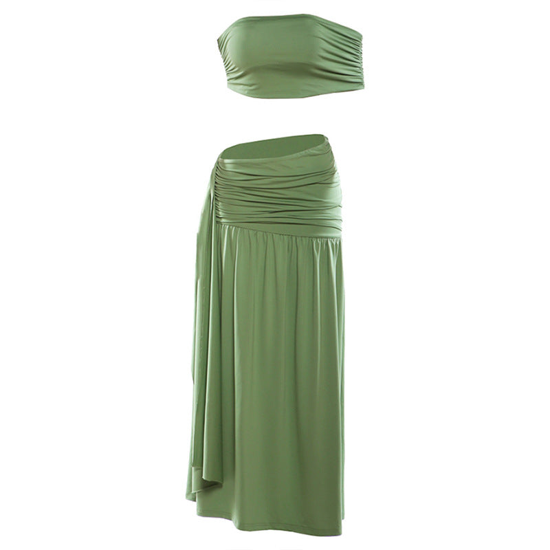 Damen Wickelrock mit bandeau Top und raffiniertem Design R&B