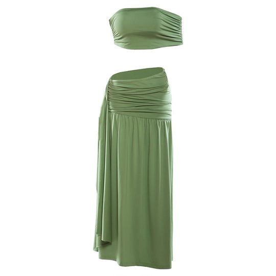 Damen Wickelrock mit bandeau Top und raffiniertem Design R&B