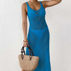 Damen luftiges Häkel-Midi-Kleid R&B