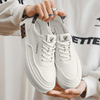 Damen Sportliche Sneakers mit modischem Leder-Design und dämpfender Laufsohle R&B