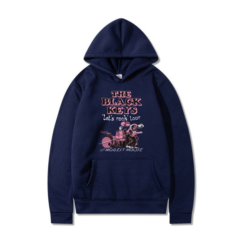 Damen Kapuzenpullover mit kreativem Rockband-Design und komfortabler Passform R&B