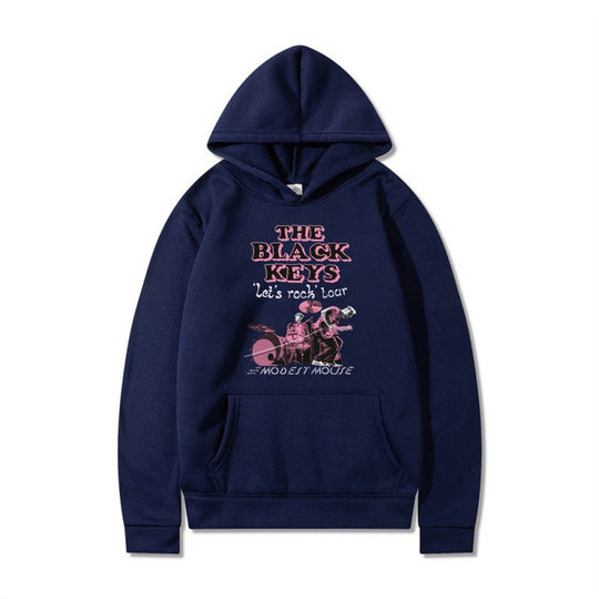 Damen Kapuzenpullover mit kreativem Rockband-Design und komfortabler Passform R&B