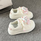 Damen Sportliche Sneaker mit verspieltem Katzenmotiv und weich gepolsterter Sohle