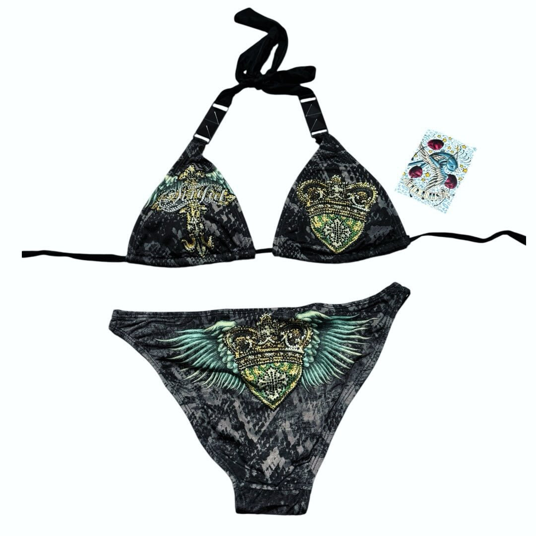 Damen Bikini-Set mit funkelndem Detail und außergewöhnlichem Design R&B