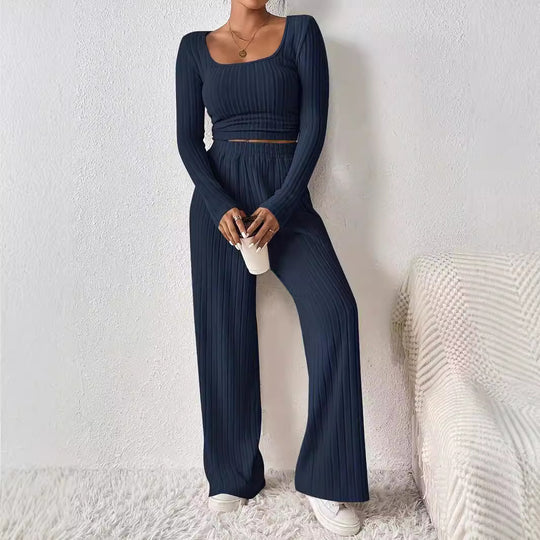 Damen Loungewear-Set mit elegantem strukturiertem Design R&B