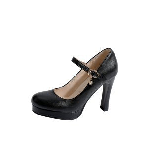 Damen Plateau-Pumps mit verstellbarem Riemchen und eleganter Schnalle R&B