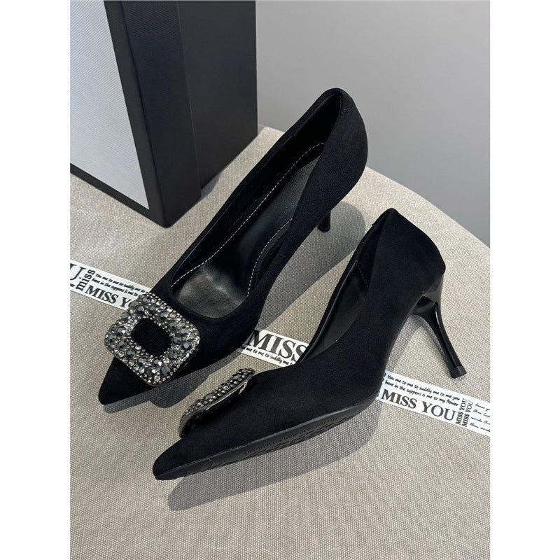 Damen elegante High Heel Pumps mit funkelnder Strassverzierung R&B