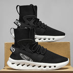 Damen Sportliche Lauf-Sneaker mit elastischem Strick-Obermaterial und rutschfester Sohle R&B
