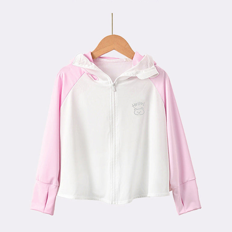 Mädchen funktionale UV-Schutzjacke mit Kapuze R&B