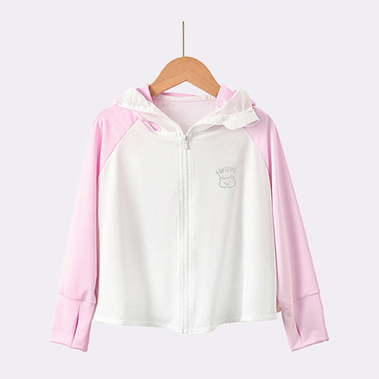 Mädchen funktionale UV-Schutzjacke mit Kapuze R&B