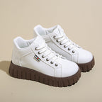 Damen High-Top Sneakers mit dicker Gummi-Laufsohle und wasserabweisendem Obermaterial R&B