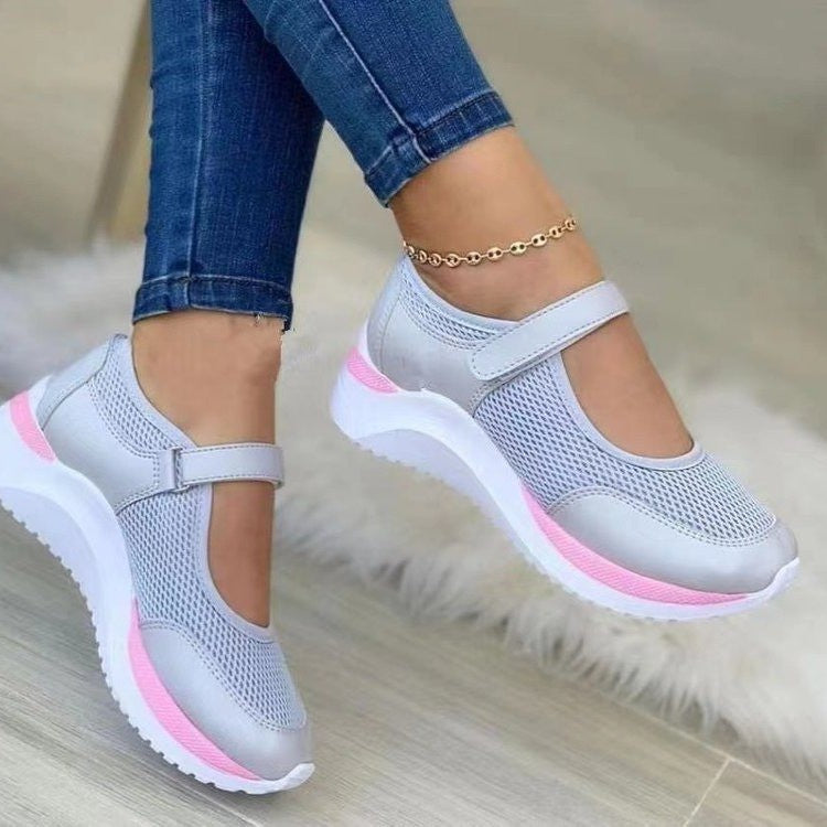 Damen Sportliche Freizeitschuhe mit atmungsaktivem Obermaterial und verstellbarem Riemensystem R&B