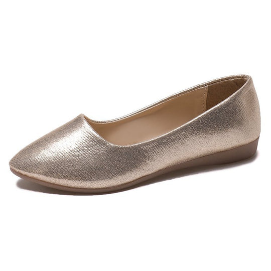 Damen elegante Ballerinas mit schimmerndem Obermaterial R&B