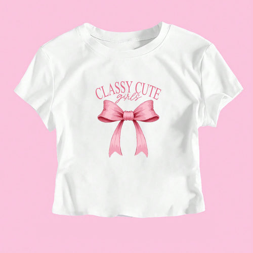 Damen Crop-T-Shirt mit witzigem Geburtstagsslogan und figurbetontem Schnitt R&B
