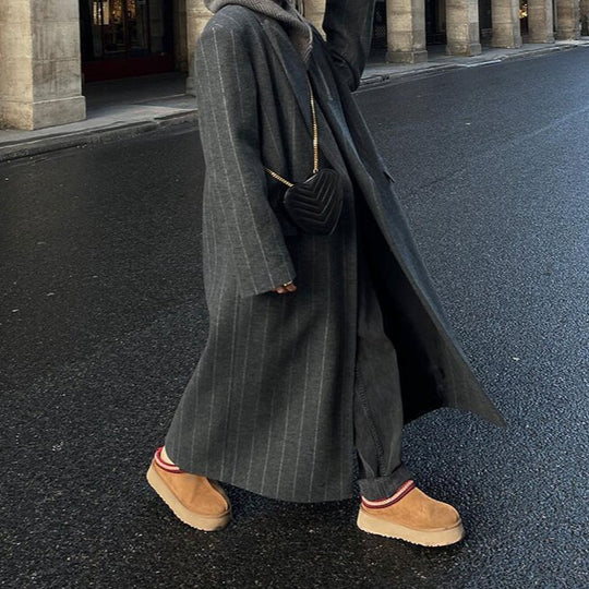Damen Modischer Doppelreiher-Mantel mit schickem Schnitt und eleganten Details R&B