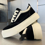 Damen Sneakers mit strukturiertem Obermaterial und voluminösem Sohlenprofil R&B