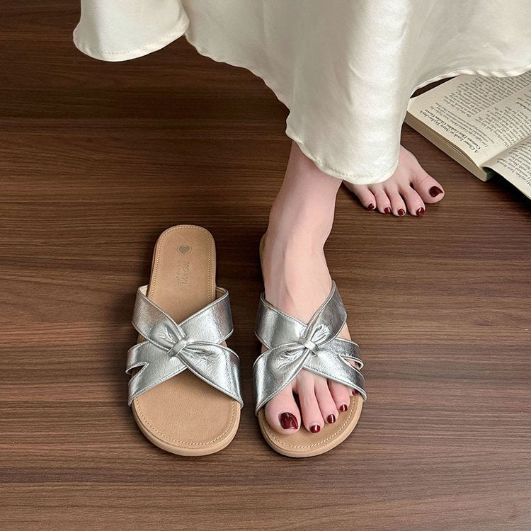 Damen modische Sandalen mit Pompons R&B